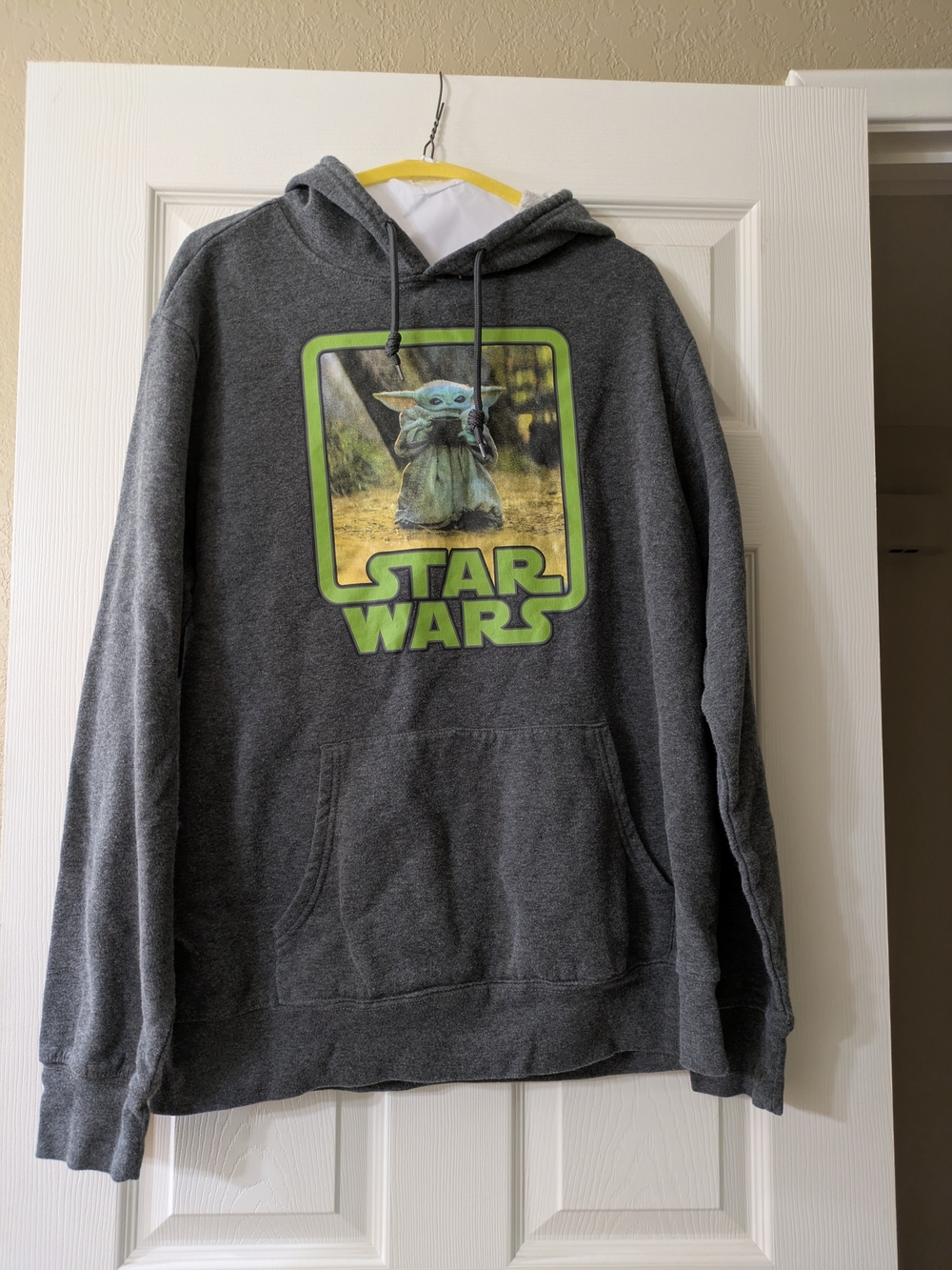 Star Wars Gray Hoodie with Groku